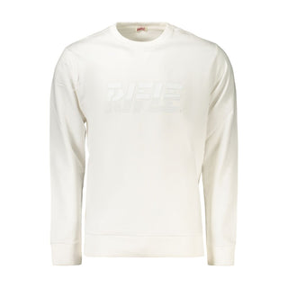 Sudadera para hombre de algodón blanco