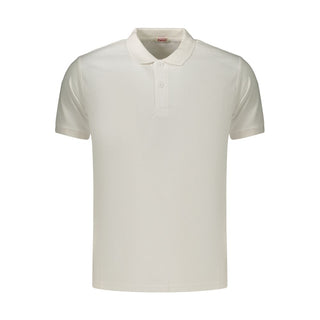 Polo para hombre de algodón blanco