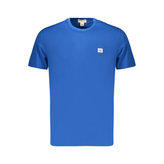 Blue Cotton Men's T-Shirt