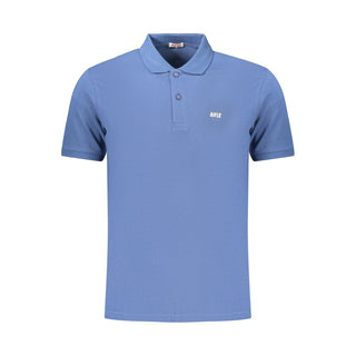 Polo para hombre de algodón azul