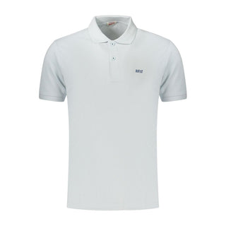 Polo azul celeste de algodón para hombre