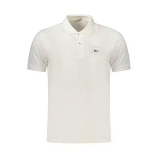 Polo de algodón blanco para hombre