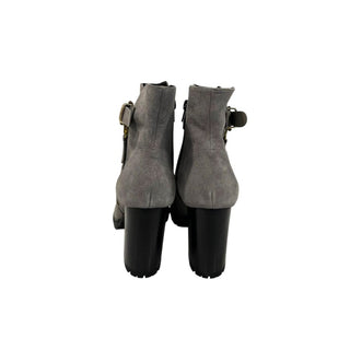 Grey Leather Women Boot