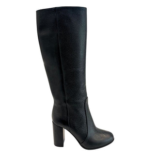 Bota para mujer negra de cuero  