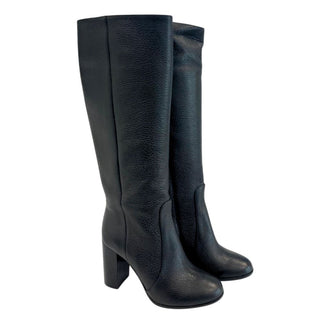 Black Leather Women Boot