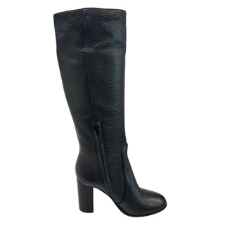 Black Leather Women Boot