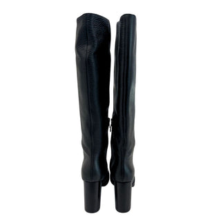 Black Leather Women Boot