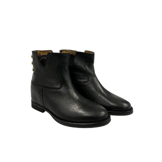 Bota para mujer negra de cuero  