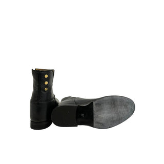 Bota para mujer negra de cuero  