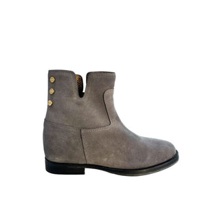 Botas de cuero gris para mujer