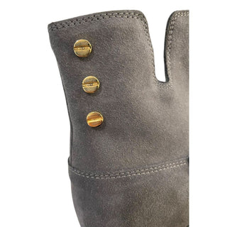 Grey Leather Women Boot