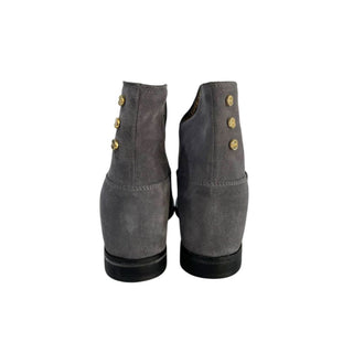 Grey Leather Women Boot