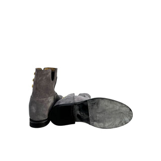 Grey Leather Women Boot