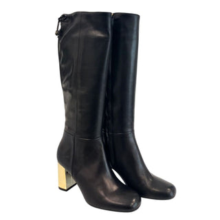 Bota para mujer negra de cuero  