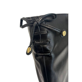 Bota para mujer negra de cuero  