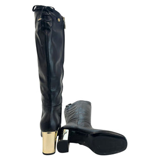 Bota para mujer negra de cuero  