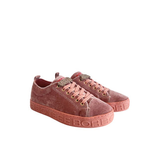 Zapatillas de tela rosa para mujer