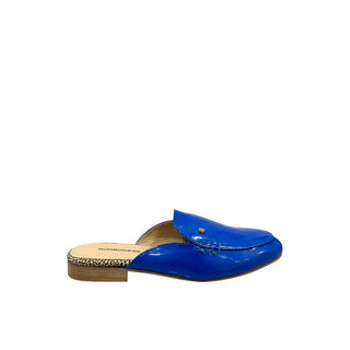 Sandalia de cuero azul para mujer