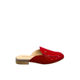 Sandalia de cuero roja para mujer