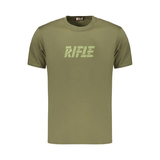 Camiseta de algodón verde para hombre