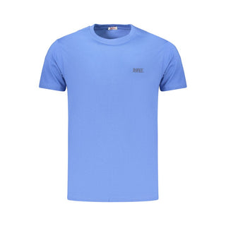 Camiseta de algodón azul para hombre