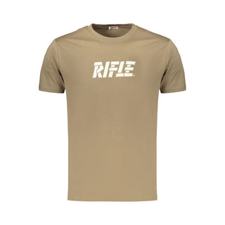 Camiseta de algodón marrón para hombre