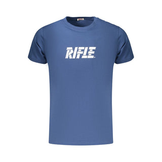 Camiseta de algodón azul para hombre