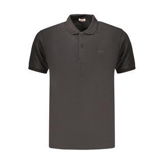 Polo de algodón negro para hombre