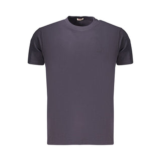 Camiseta de algodón azul para hombre