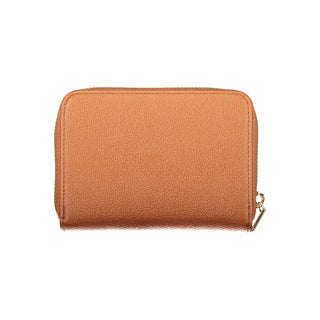 Brown Polyurethane Women's Wallet