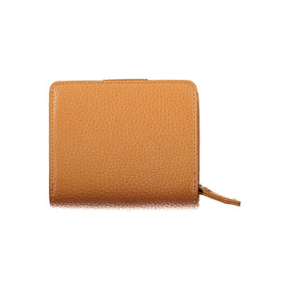 Brown Polyurethane Women's Wallet