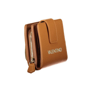 Brown Polyurethane Women's Wallet