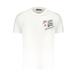 White Cotton Mens T-Shirt
