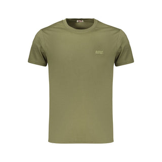 Camiseta de algodón verde para hombre
