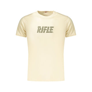 Camiseta de algodón beige para hombre