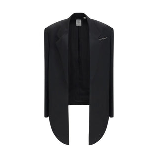 Black Viscose Full-Length Jacket