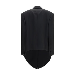 Black Viscose Full-Length Jacket