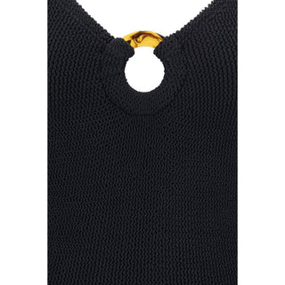 Black Polyamide One-Piece Swimsuit