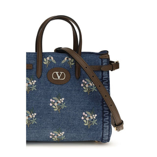 Blue Cotton Handbag