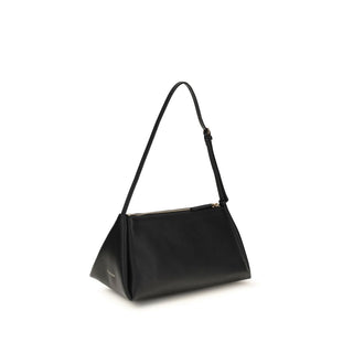 Bolso de mano de cuero de becerro negro Bos Taurus