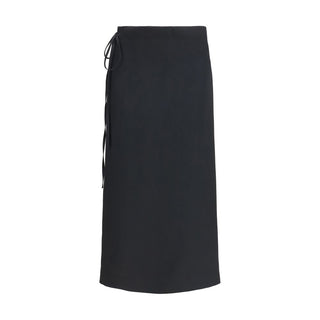 Black Viscose Long Skirt
