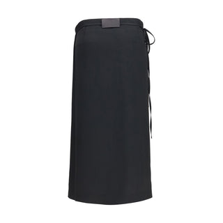 Black Viscose Long Skirt