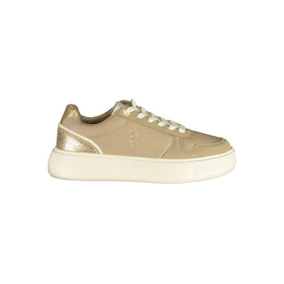 Beige Polyurethane Women's Sneaker