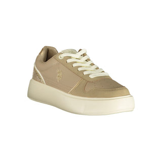 Beige Polyurethane Women's Sneaker