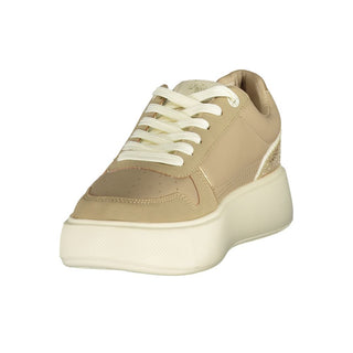 Beige Polyurethane Women's Sneaker