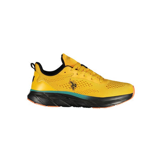 Yellow Polyester Men's Sneaker