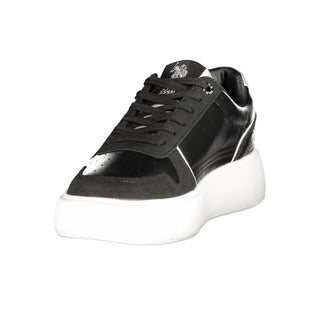 Zapatillas de mujer de poliuretano negro