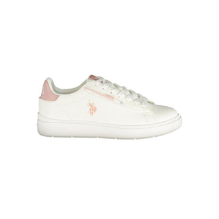 White Polyurethane Women's Sneaker