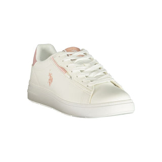 White Polyurethane Women's Sneaker