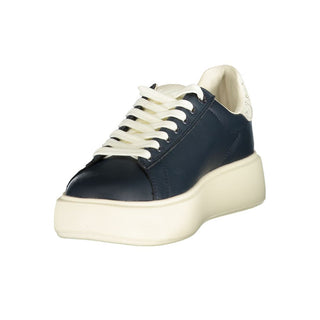 Blue Polyurethane Womens Sneaker